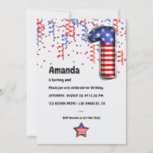 Invitation USA Patriotic Balloon 1er anniversaire (Devant)