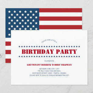 Invitation USA Patriotic Birthday Party