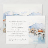 Invitation Ushuaia Argentina Landscape Rehearsal Dinner (Devant / Derrière)