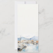 Invitation Ushuaia, Argentina Watercolor Scape Wedding Menu (Dos)