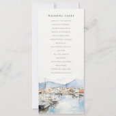 Invitation Ushuaia, Argentina Watercolor Scape Wedding Menu (Dos)