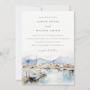 Invitation Ushuaia, Argentine Paysage aquarelle Mariage