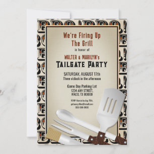 Invitation Ustensiles de Barbecue Modernes