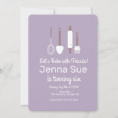 Invitation Ustensiles de fête d'anniversaire de cuisson minim (Devant)