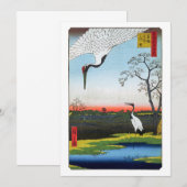 Invitation Utagawa Hiroshige - Minowa, Kanasugi, Mikawashima (Devant / Derrière)