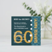 Invitation UTEMPLATE 60e SURPRISE Anniversaire Stars Funny A0 (Debout devant)