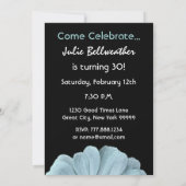 Invitation V200 Fête des 30e Anniversaires Blue and Green Dai (Dos)