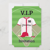 Invitation V.I.P Baseball Anniversaire (Devant)