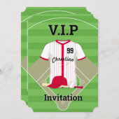 Invitation V.I.P Baseball Anniversaire (Devant / Derrière)