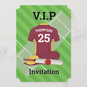 Invitation V.I.P. Cricket (burg) Anniversaire