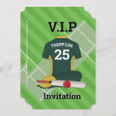 Invitation V.I.P Cricket (DGR) fête d'anniversaire (Devant / Derrière)