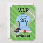 Invitation V.I.P Cricket (LBDB) fête d'anniversaire (Devant)