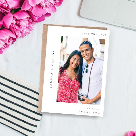 Invitation V MOD 2 Photo simple Enregistrer la date