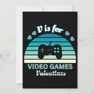 Invitation V pour jeux vidéo pas pour la Saint-Valentin - Drô