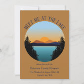 Invitation Vacances au lac Sunset (Devant)