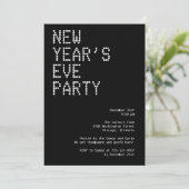 Invitation Vacances blanches de partie de lumières de noir (Debout devant)