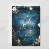 Invitation Vacances Blue & Gold (Dos)