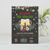 Invitation Vacances brassent Bière fête de Noël (Debout devant)