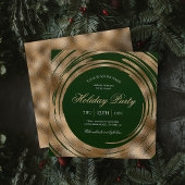 Invitation Vacances Bureau d'affaires Parti Vert & Or Parties