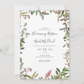 Invitation Vacances Chic Botanique | Blanc Tout en un Mariage (Devant)