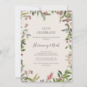 Invitation Vacances Chic Botanique | Champagne Célébrons (Devant)