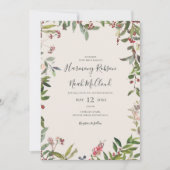Invitation Vacances Chic Botanique | Champagne tout en un Inv (Devant)