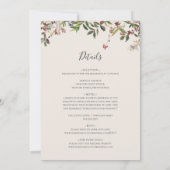 Invitation Vacances Chic Botanique | Champagne tout en un Inv (Dos)