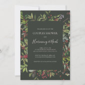 Invitation Vacances Chic Botanique | Douche Couples Vert fonc (Devant)