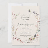 Invitation Vacances Chic Botanique | Douche Lingerie Champagn (Devant)