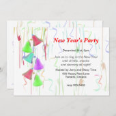 Invitation Vacances Cloches Fête du Nouvel An (Devant / Derrière)