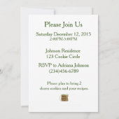 Invitation Vacances Cookie Swap (Dos)