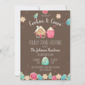Invitation Vacances Cookie Swap Cookies et cacao Chocolat (Devant)