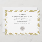 Invitation VACANCES D'AFFAIRES MERCI cette saison noir or (Dos)