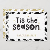 Invitation VACANCES D'AFFAIRES MERCI cette saison noir or (Devant / Derrière)