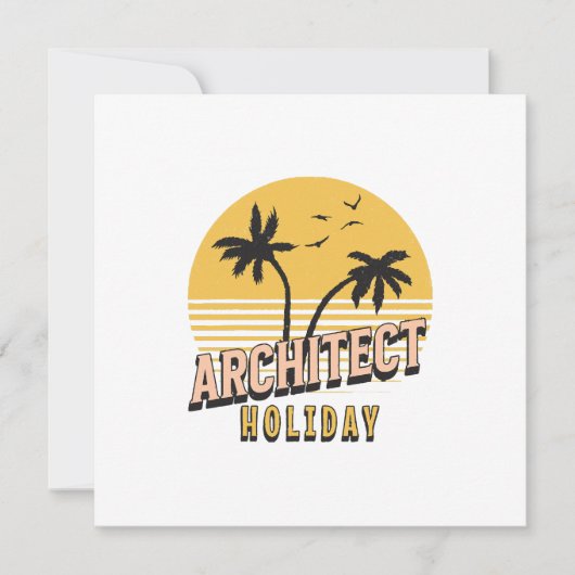 Invitation Vacances d'architecte (Devant)