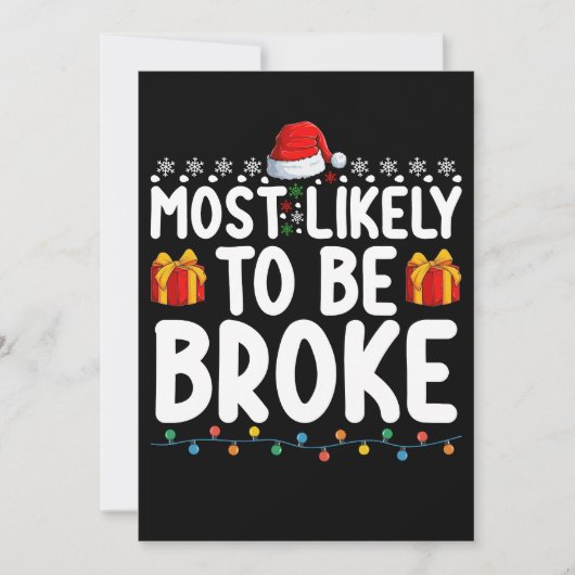 Invitation Vacances De Noël Les Plus Probables (Devant)