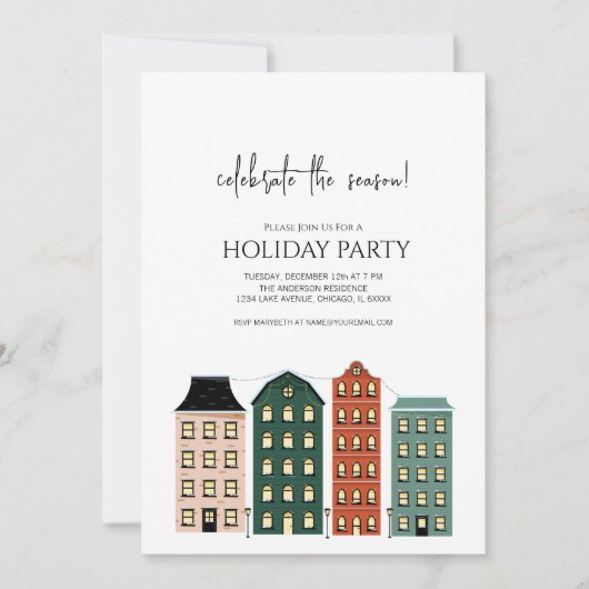 Invitation Vacances de Noël modernes (Devant)