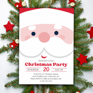Invitation Vacances de Noël tout simplement mignonnes Père No