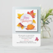 Invitation Vacances de Thanksgiving Feuilles de Maple d'autom (Debout devant)