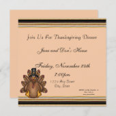 Invitation Vacances de Tom Turquie de thanksgiving (Devant / Derrière)
