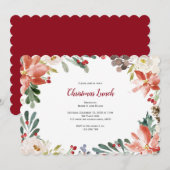Invitation Vacances, Déjeuner de Noël ou Dîner (Devant / Derrière)