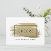 Invitation Vacances d'entreprise peintes en or (Debout devant)