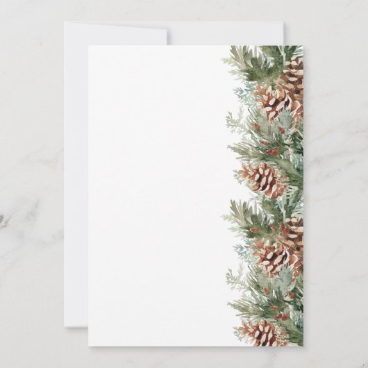 Invitation Vacances d'hiver (Dos)