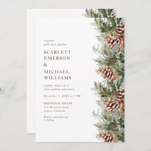 Invitation Vacances d'hiver (Devant / Derrière)