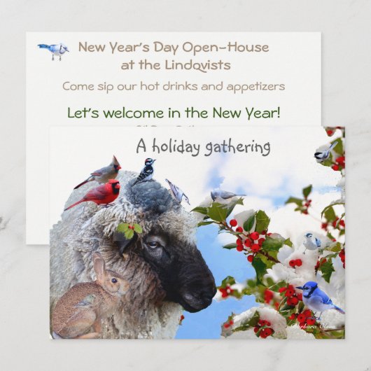 Invitation vacances d'hiver (Devant / Derrière)