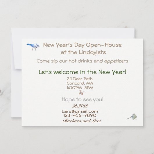 Invitation vacances d'hiver (Dos)