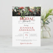 Invitation Vacances d'hiver Aquarelle Floral Disposition Douc (Debout devant)