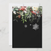 Invitation Vacances d'hiver Aquarelle Floral Disposition Douc (Dos)