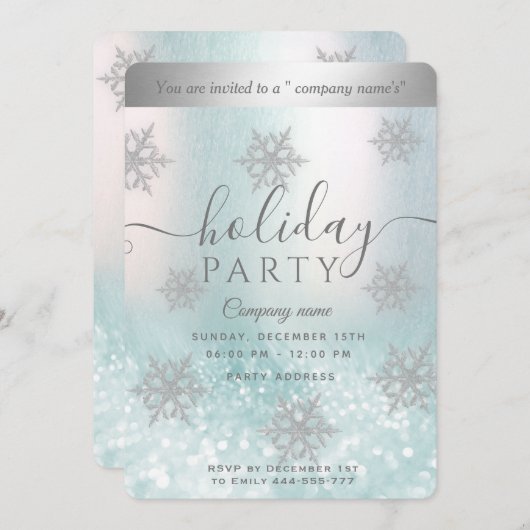 Invitation Vacances d'hiver aux merveilles (Devant / Derrière)