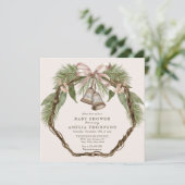 Invitation Vacances d'hiver | Baby shower Boho (Debout devant)